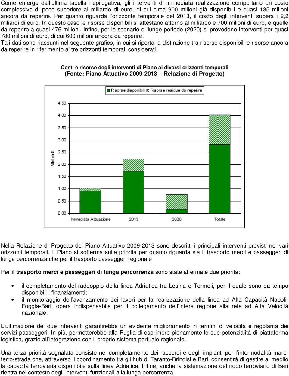 In questo caso le risorse disponibili si attestano attorno al miliardo e 700 milioni di euro, e quelle da reperire a quasi 476 milioni.