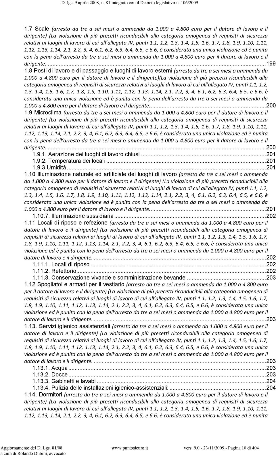 punti 1.1, 1.2, 1.3, 1.4, 1.5, 1.6, 1.7, 1.8, 1.9, 1.10, 1.11, 1.12, 1.13, 1.14, 2.1, 2.2, 3, 4, 6.1, 6.2, 6.3, 6.4, 6.5, e 6.