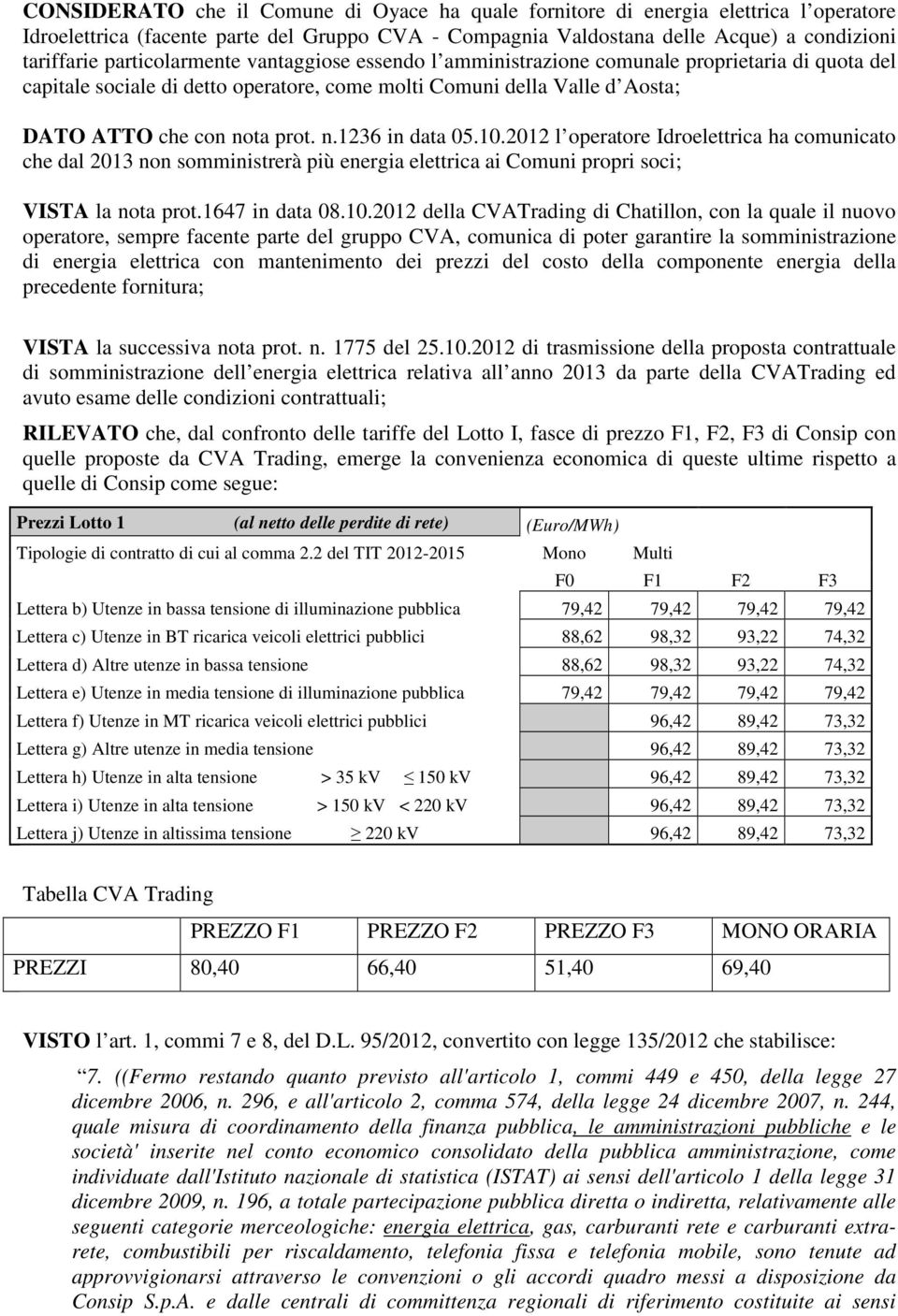 ta prot. n.1236 in data 05.10.