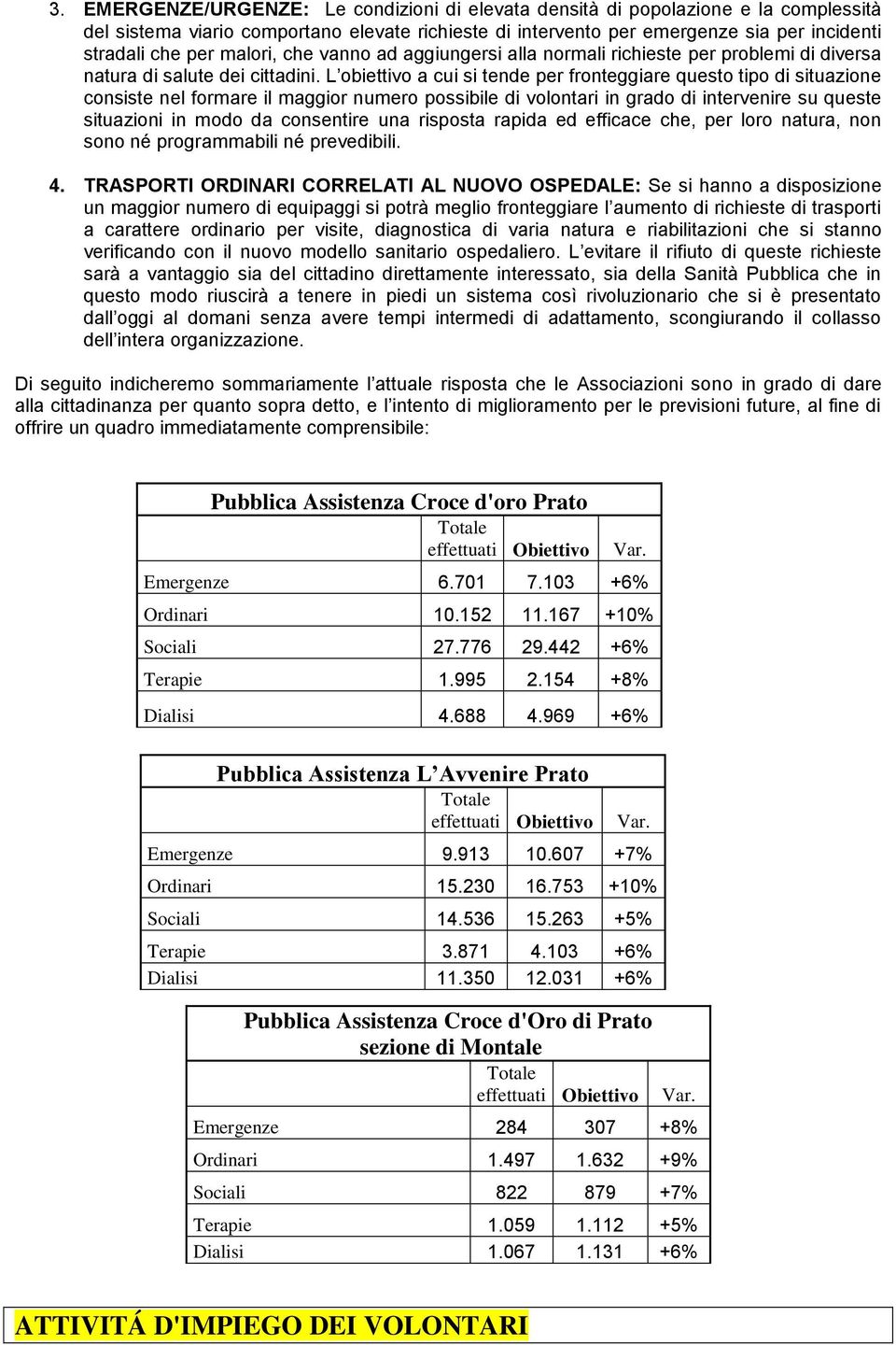 L obiettivo a cui si tende per fronteggiare questo tipo di situazione consiste nel formare il maggior numero possibile di volontari in grado di intervenire su queste situazioni in modo da consentire