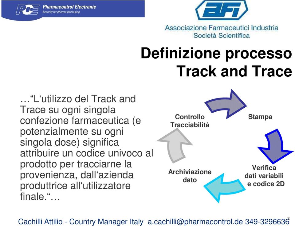 provenienza, dall azienda produttrice all utilizzatore finale.