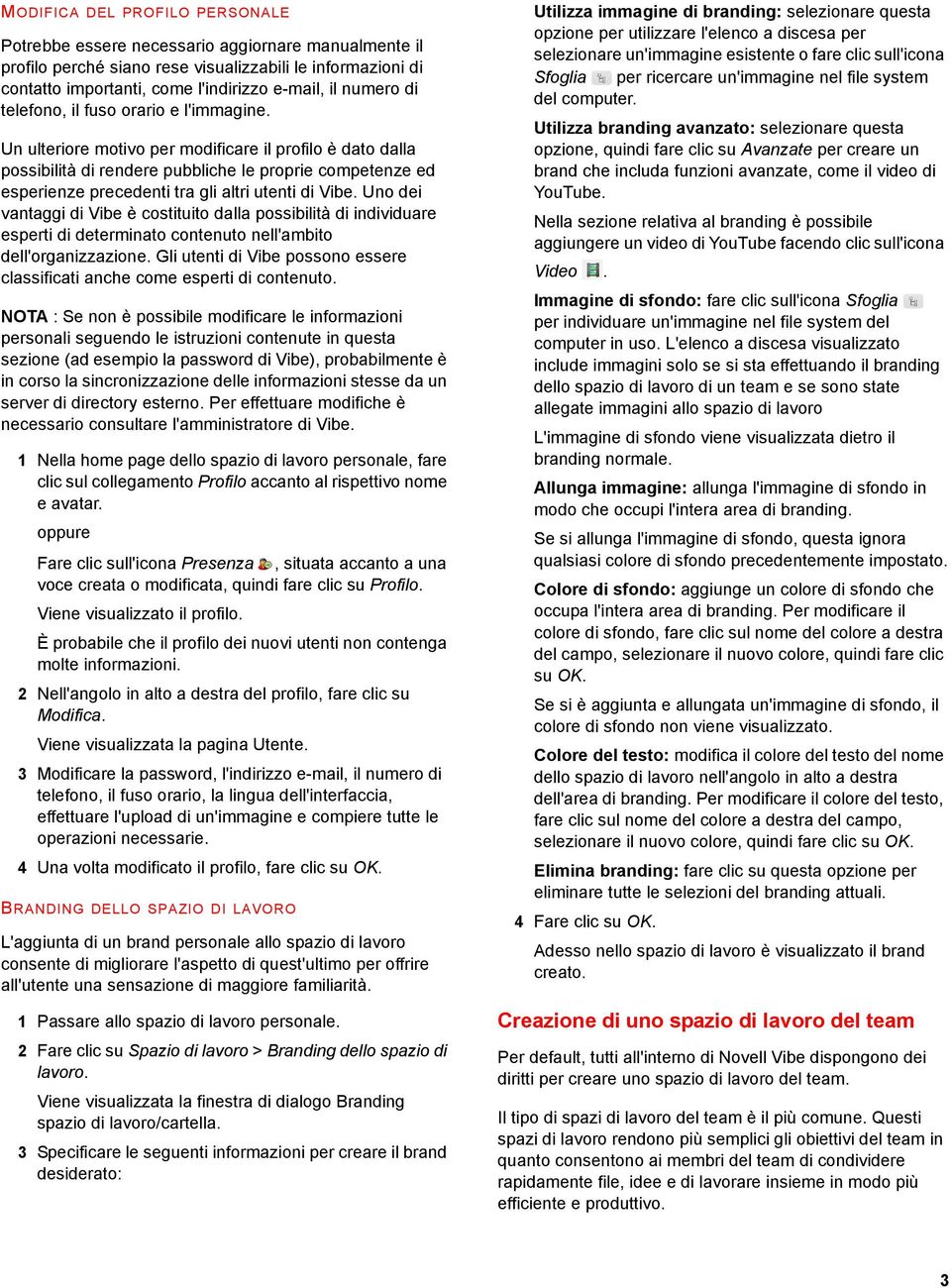 Un ulteriore motivo per modificare il profilo è dato dalla possibilità di rendere pubbliche le proprie competenze ed esperienze precedenti tra gli altri utenti di Vibe.