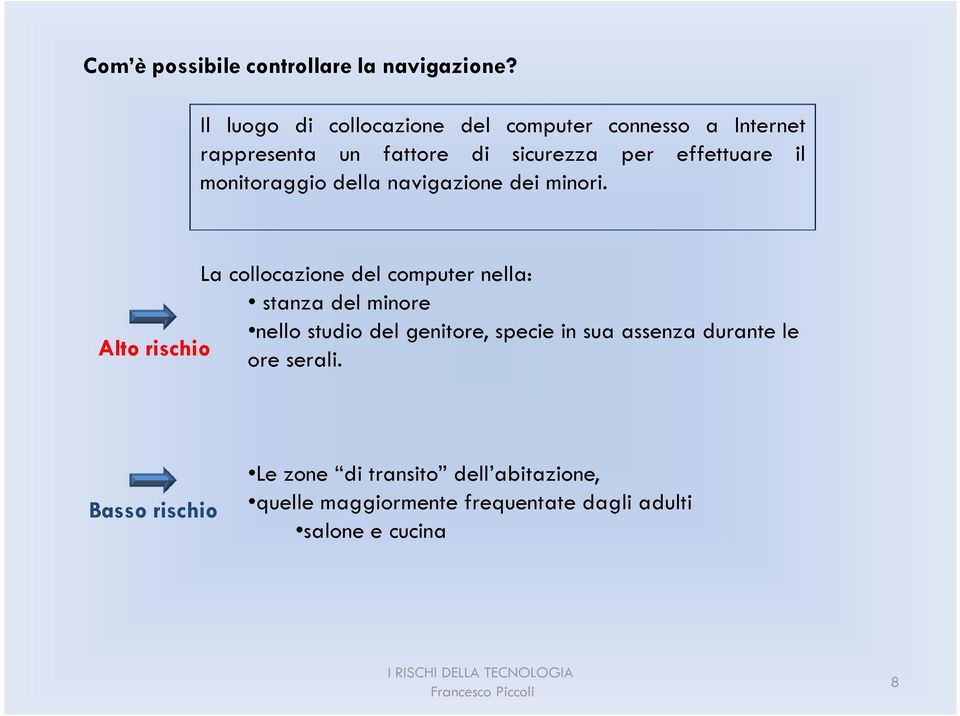 monitoraggio della navigazione dei minori.