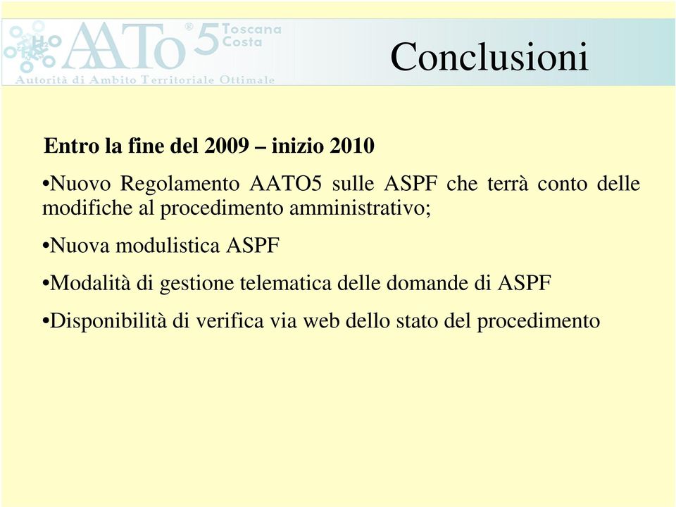 amministrativo; Nuova modulistica ASPF Modalità di gestione telematica