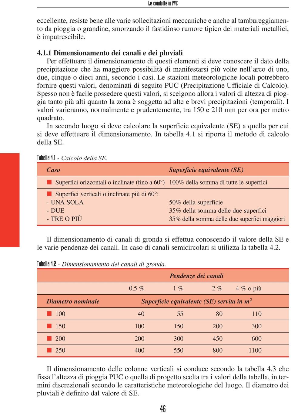 nell arco di uno, due, cinque o dieci anni, secondo i casi. Le stazioni meteorologiche locali potrebbero fornire questi valori, denominati di seguito PUC (Precipitazione Ufficiale di Calcolo).