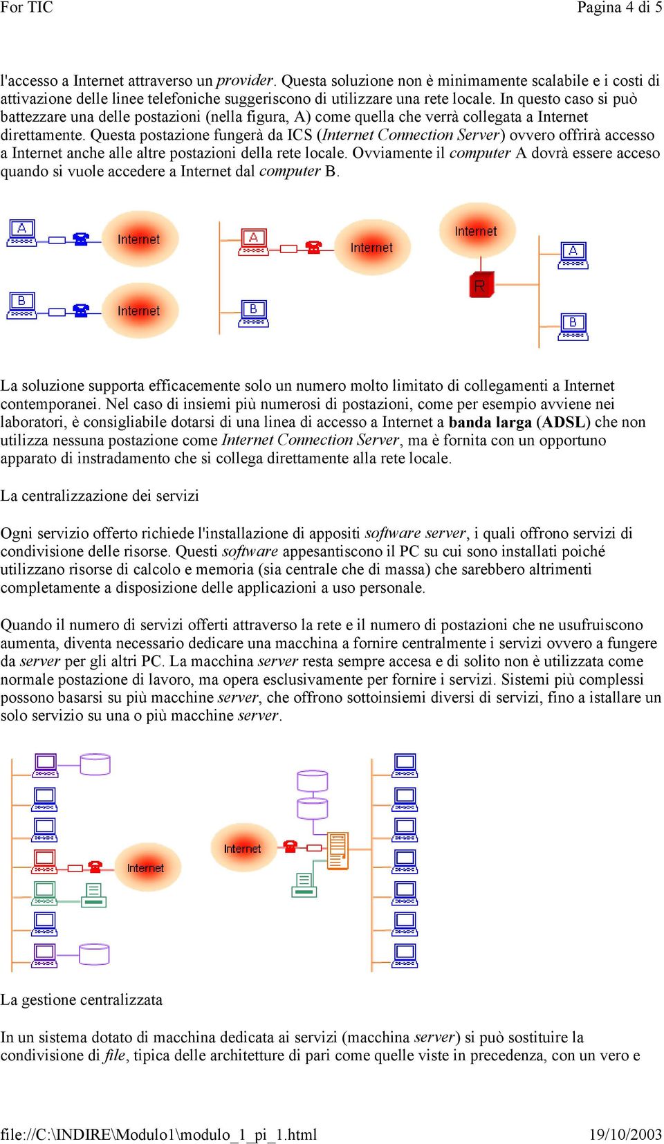 Questa postazione fungerà da ICS (Internet Connection Server) ovvero offrirà accesso a Internet anche alle altre postazioni della rete locale.