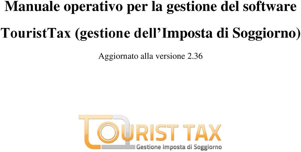 TouristTax (gestione dell