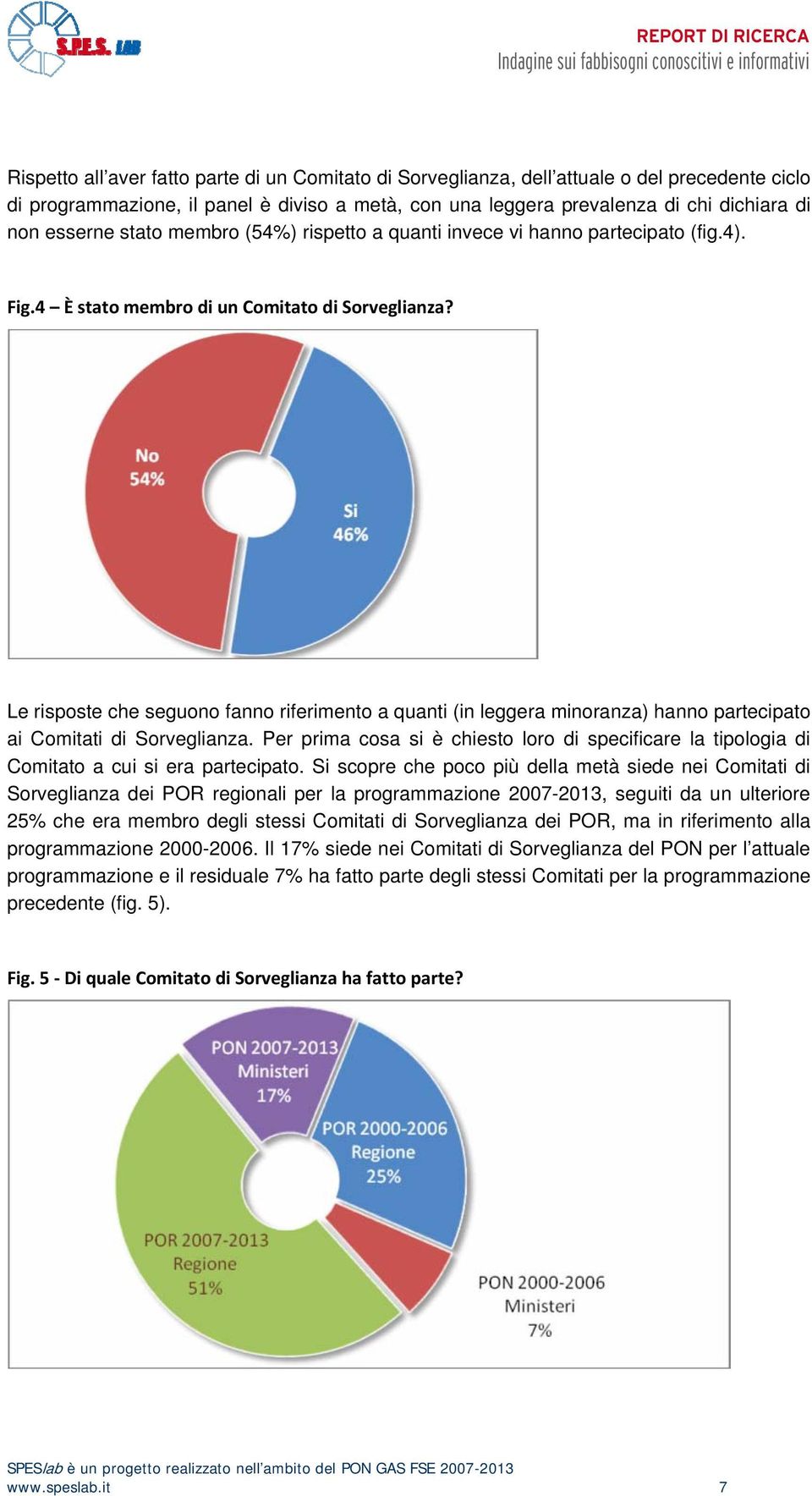 Le risposte che seguono fanno riferimento a quanti (in leggera minoranza) hanno partecipato ai Comitati di Sorveglianza.