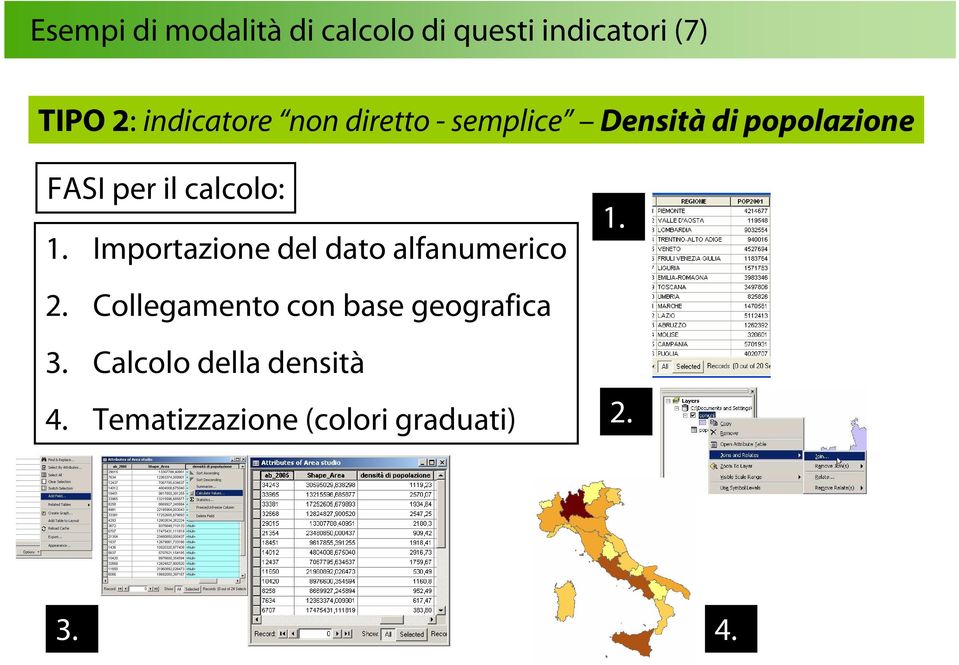 calcolo: 1. Importazione del dato alfanumerico 2.