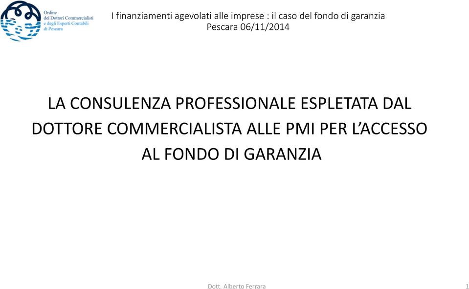 COMMERCIALISTA ALLE PMI PER L