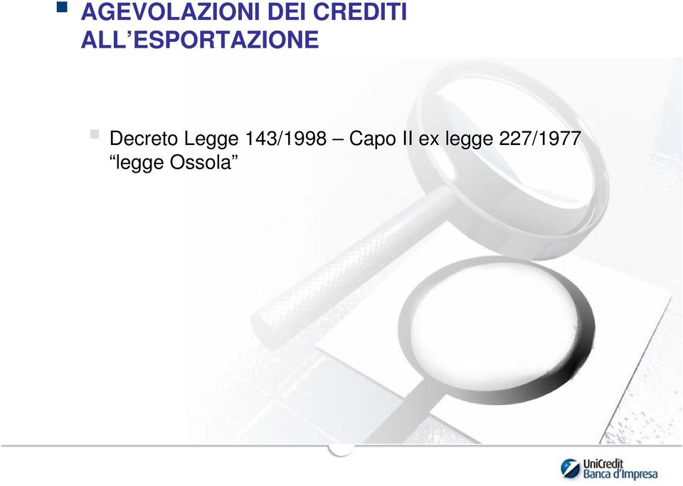 Legge 143/1998 Capo II ex