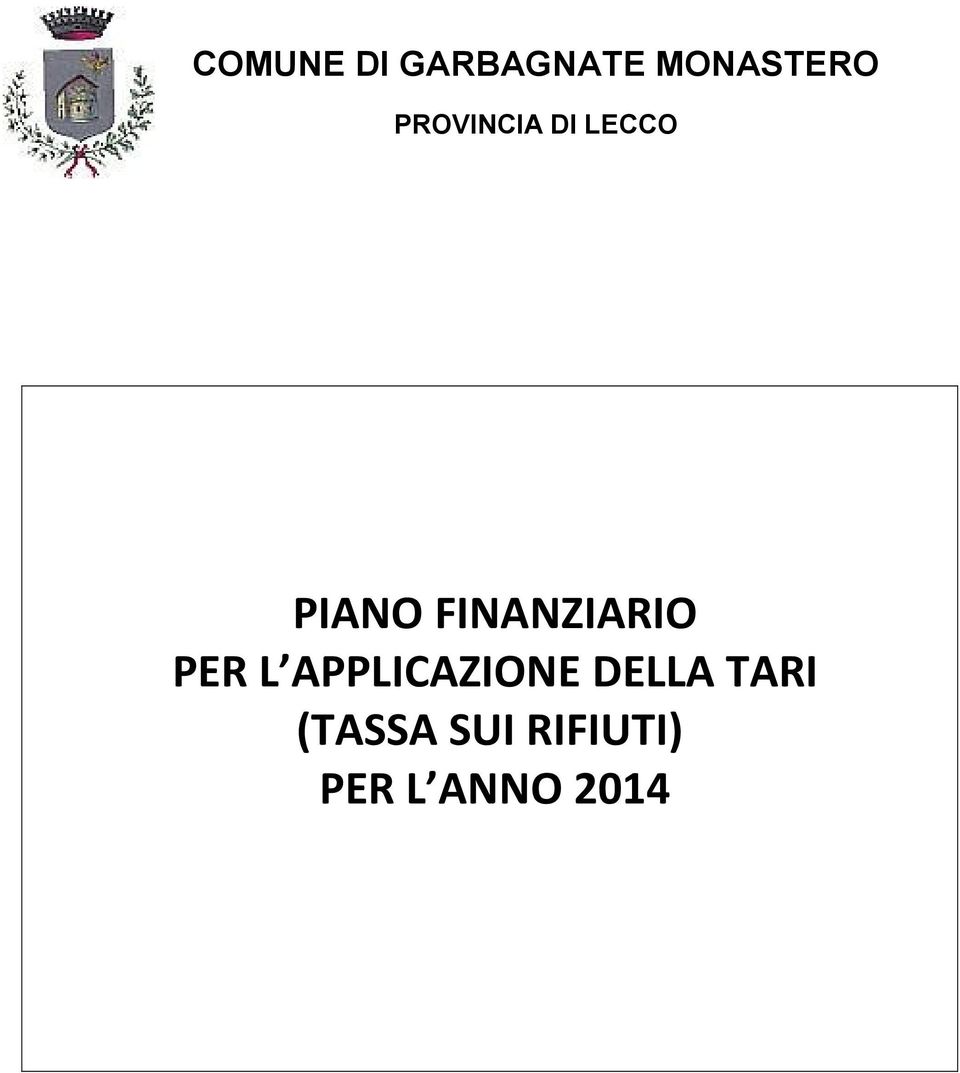 FINANZIARIO PER L APPLICAZIONE