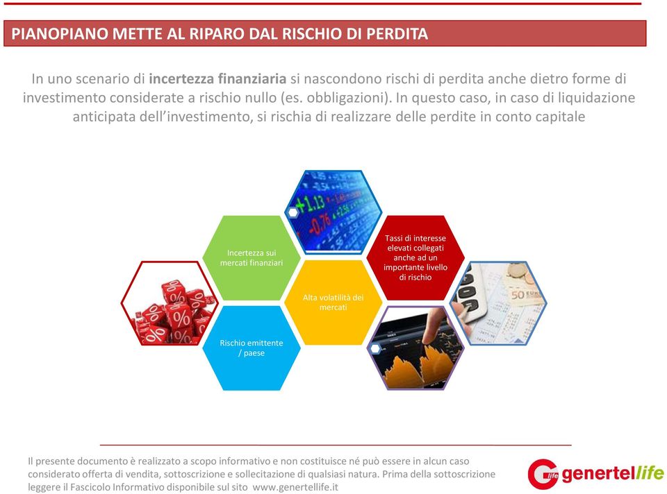 In questo caso, in caso di liquidazione anticipata dell investimento, si rischia di realizzare delle perdite in conto