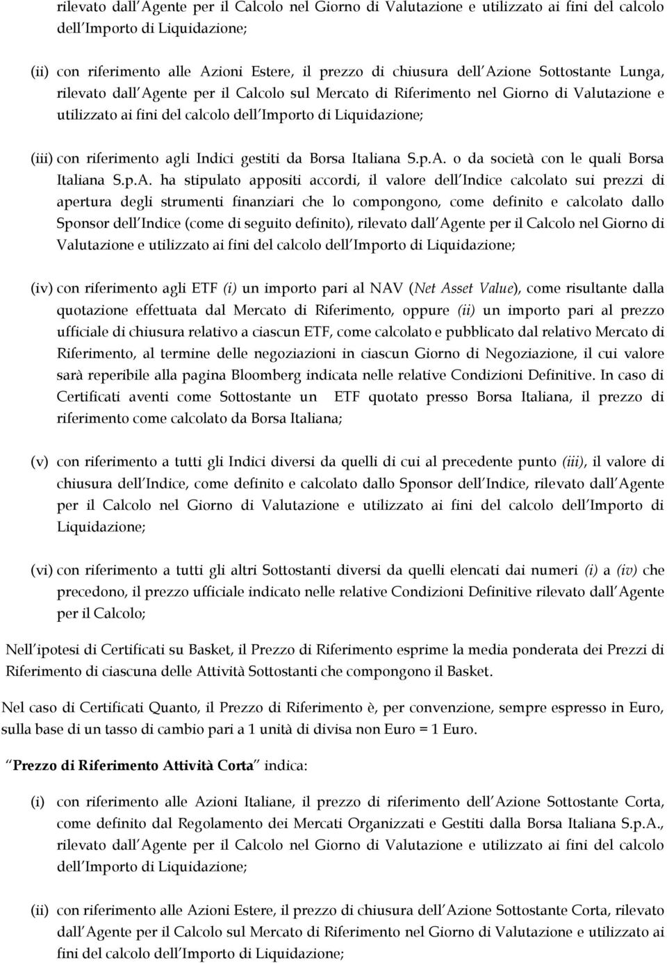 Indici gestiti da Borsa Italiana S.p.A.
