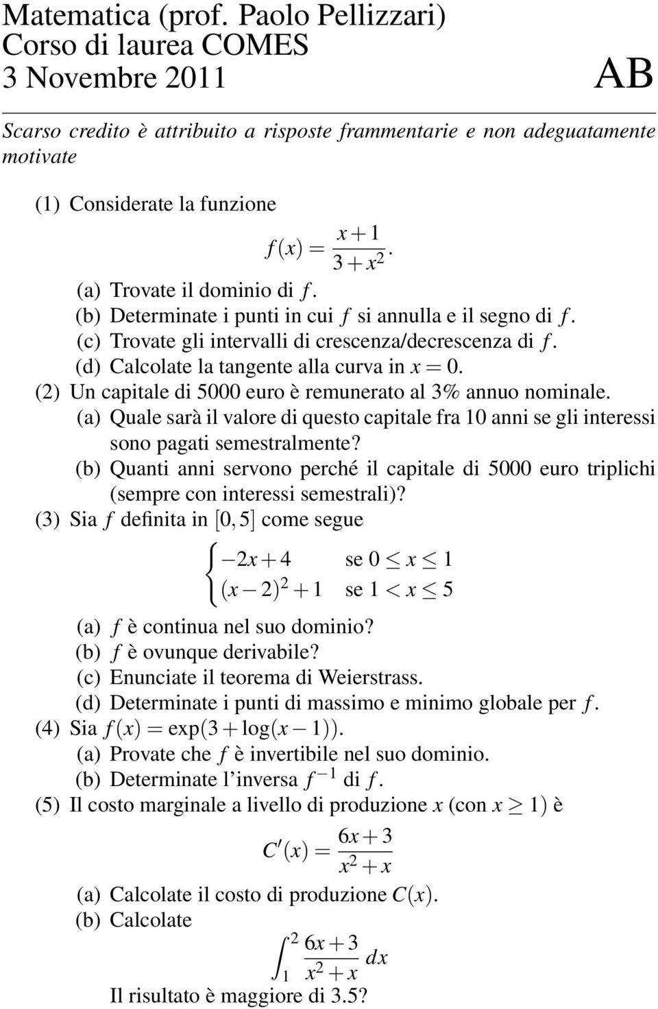 (b) Quanti anni servono perché il capitale di 5000 euro triplichi (sempre con interessi semestrali)?