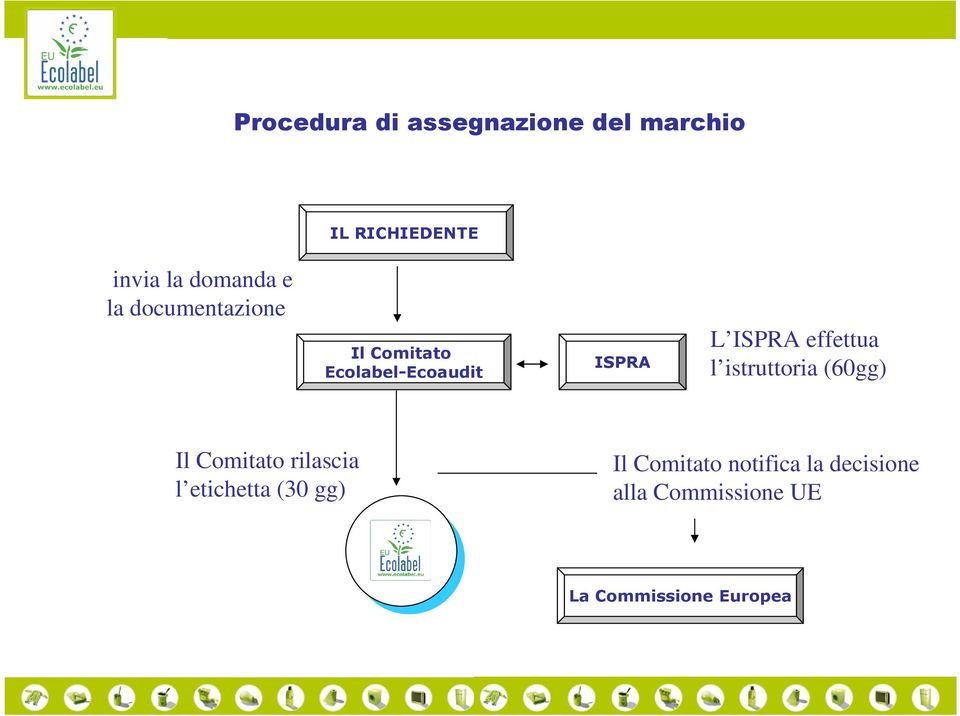 effettua l istruttoria (60gg) Il Comitato rilascia l etichetta (30 gg)