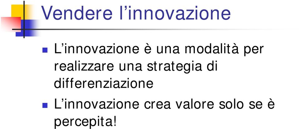 strategia di differenziazione L