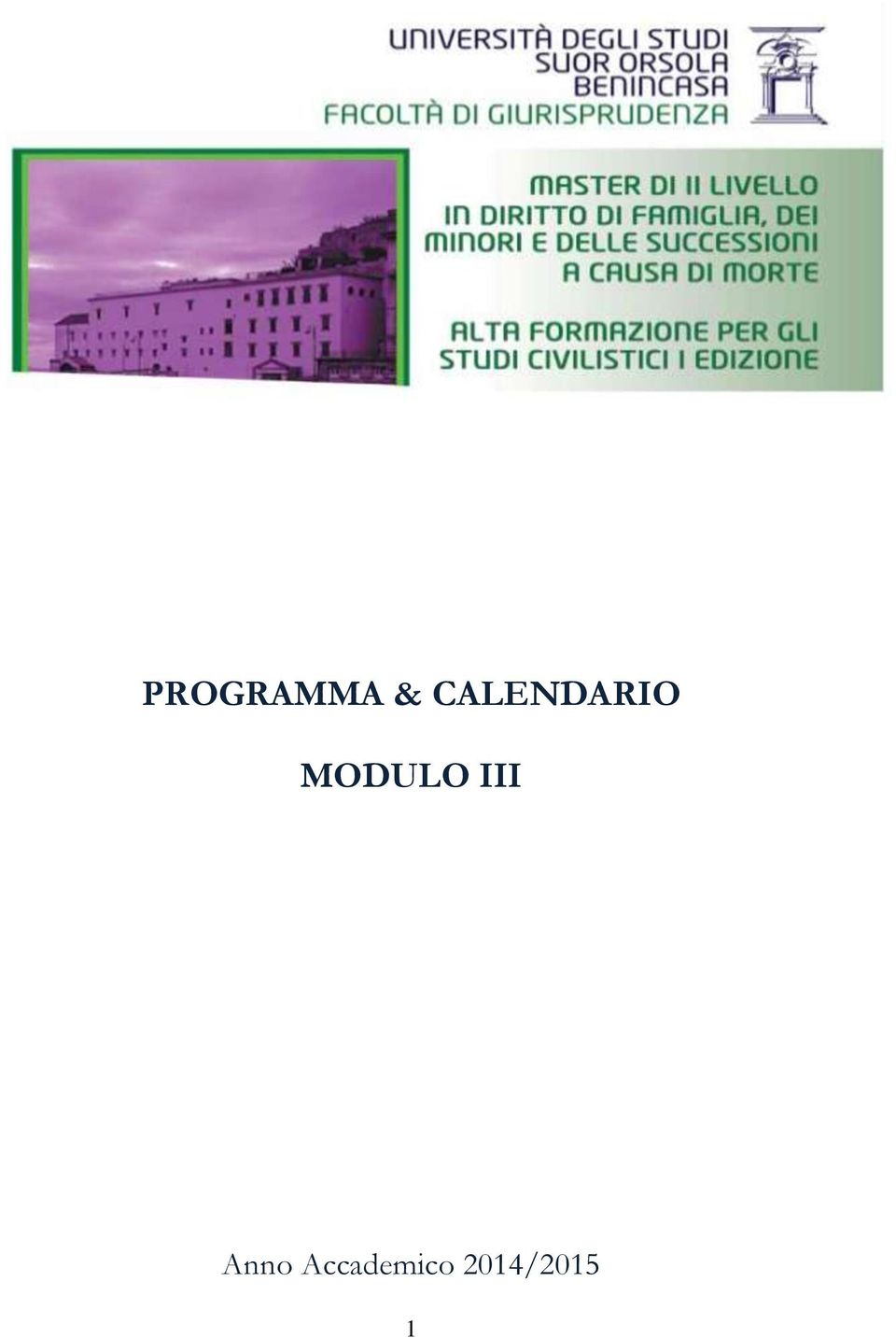 MODULO III Anno