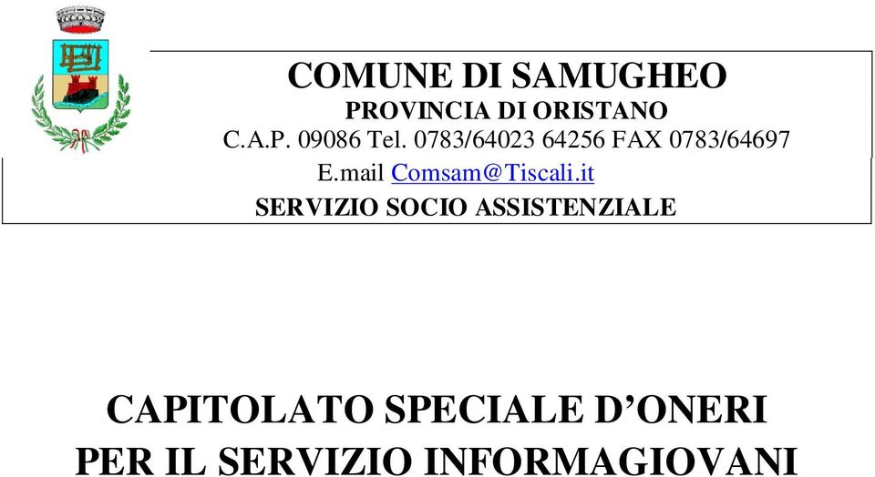 mail Comsam@Tiscali.