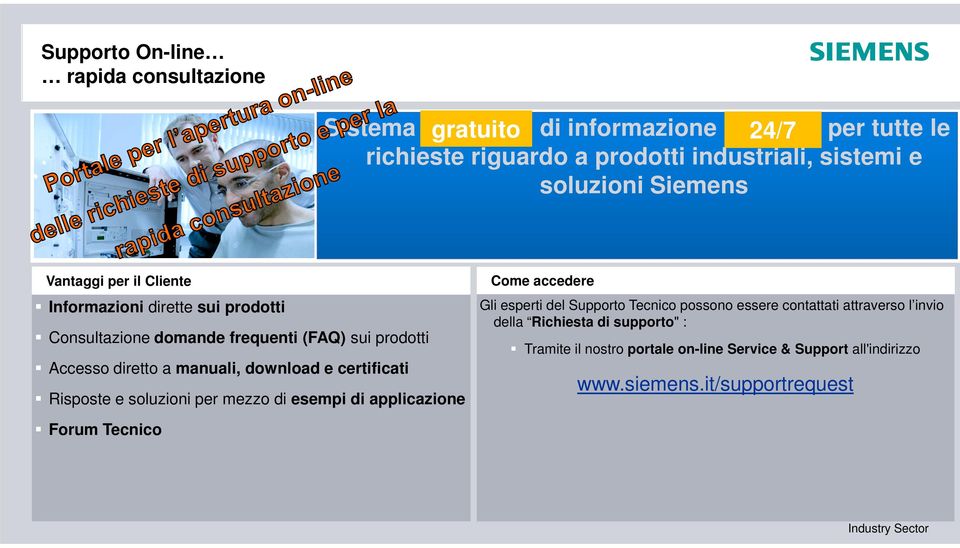 download e certificati Risposte e soluzioni per mezzo di esempi di applicazione Come accedere Gli esperti del Supporto Tecnico possono essere