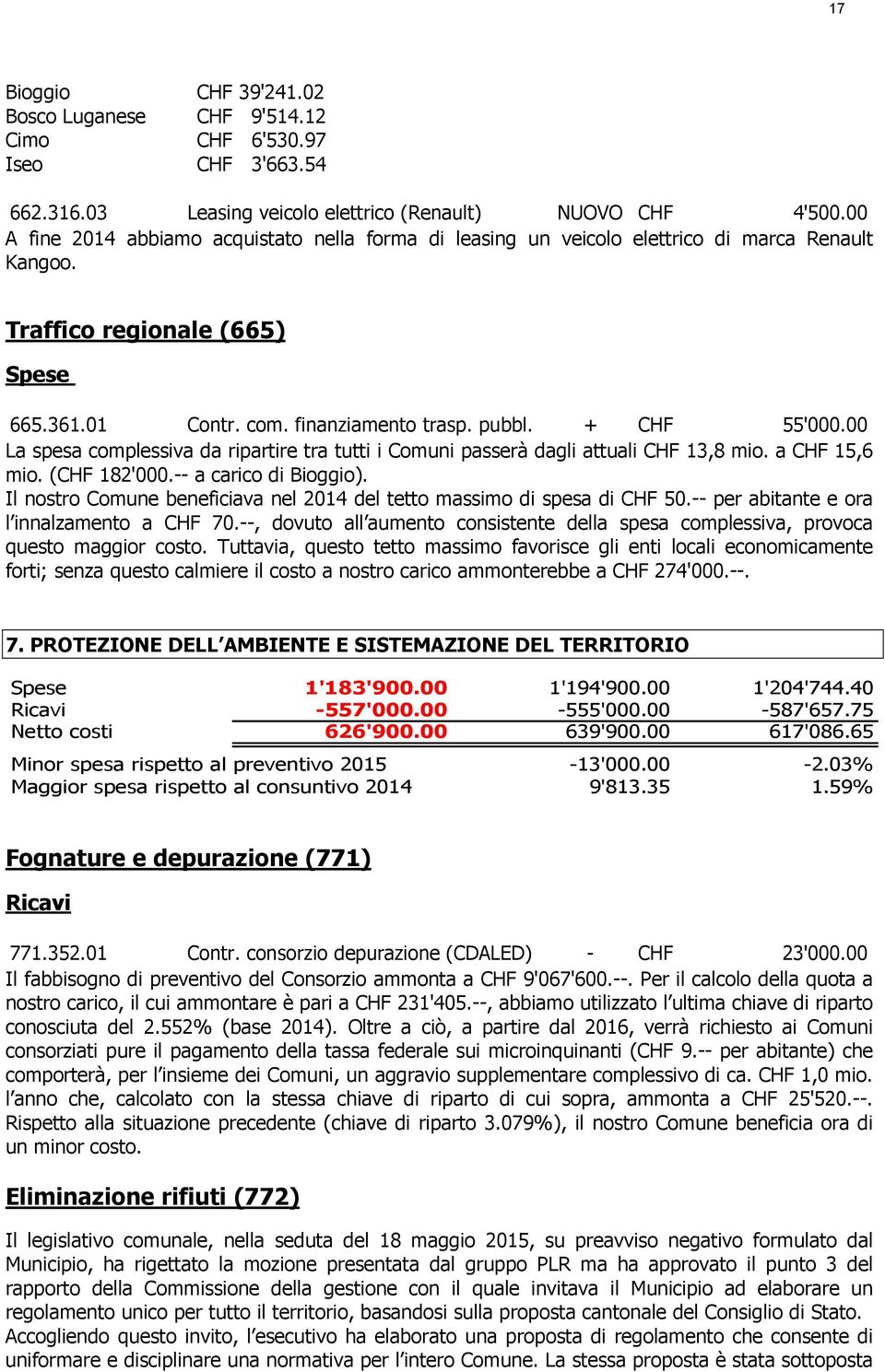 00 La spesa complessiva da ripartire tra tutti i Comuni passerà dagli attuali CHF 13,8 mio. a CHF 15,6 mio. (CHF 182'000.-- a carico di Bioggio).