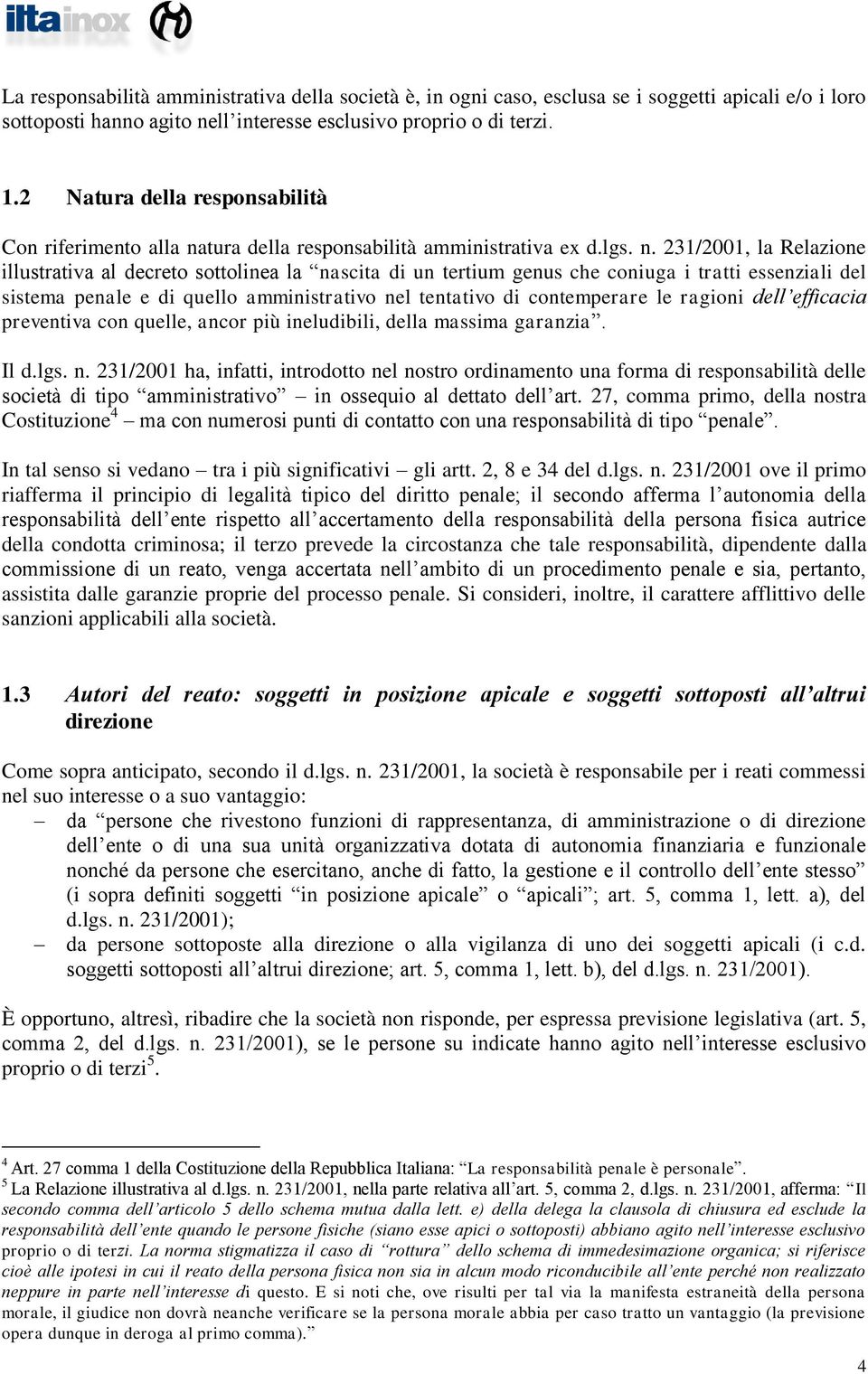 tura della responsabilità amministrativa ex d.lgs. n.