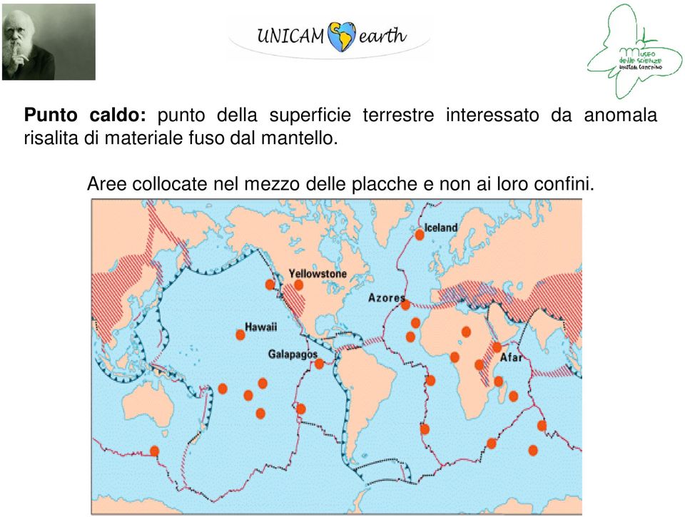 di materiale fuso dal mantello.