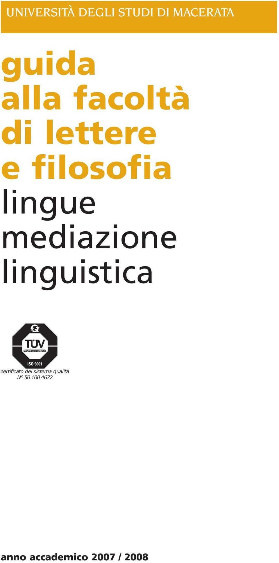 linguistica certificato del sistema