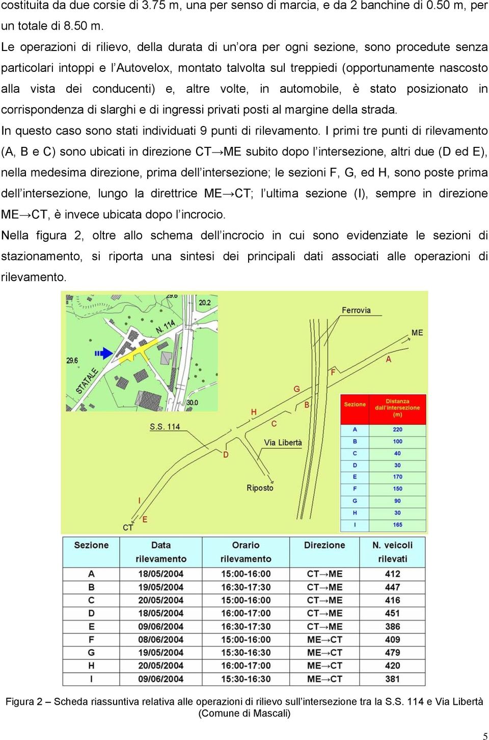 Le operazioni di rilievo, della durata di un ora per ogni sezione, sono procedute senza particolari intoppi e l Autovelox, montato talvolta sul treppiedi (opportunamente nascosto alla vista dei