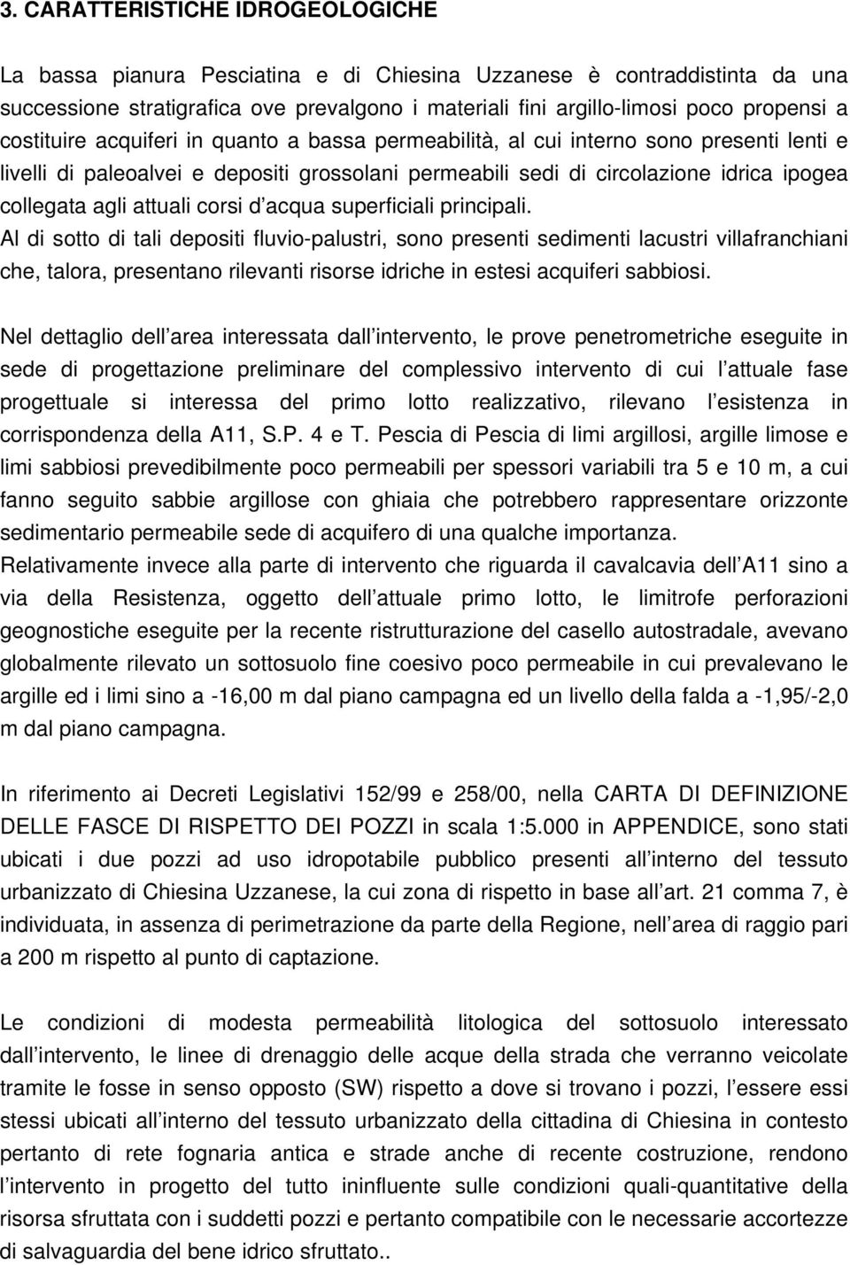 attuali corsi d acqua superficiali principali.