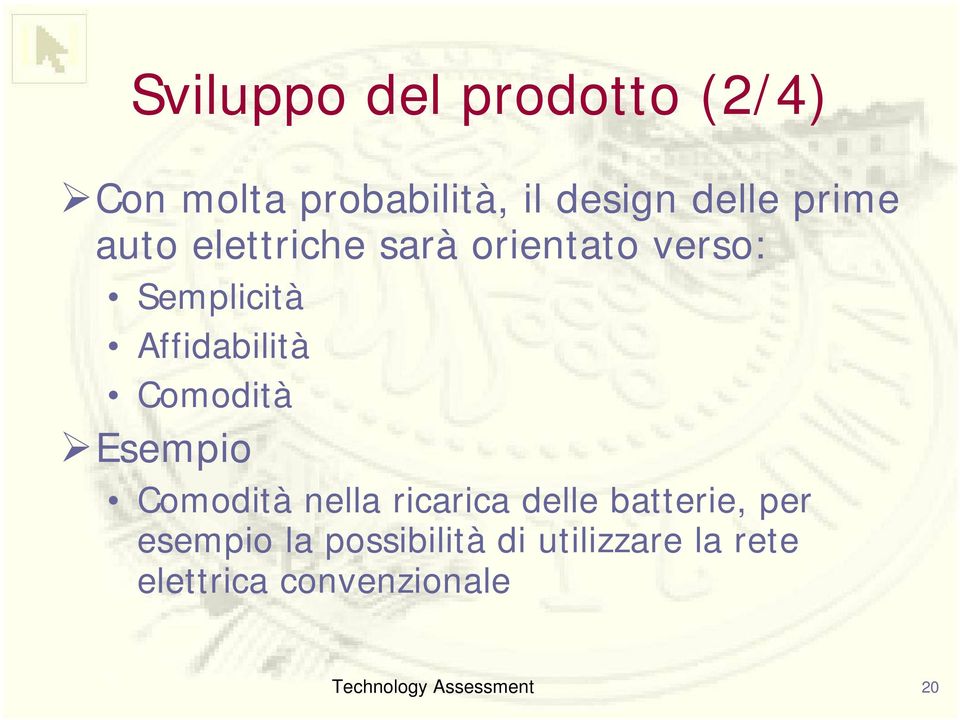 Affidabilità Comodità Esempio Comodità nella ricarica delle