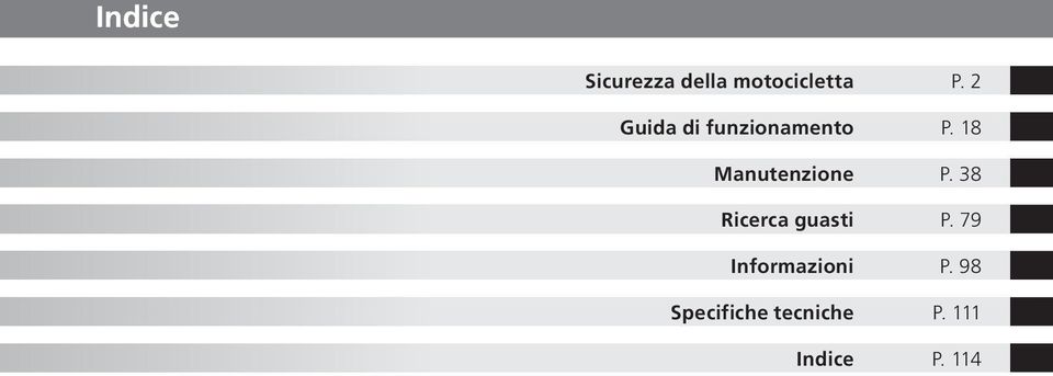 18 Manutenzione P. 38 Ricerca guasti P.