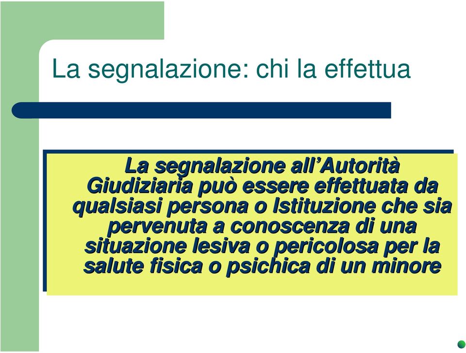 persona o Istituzione che sia pervenuta a conoscenza di una