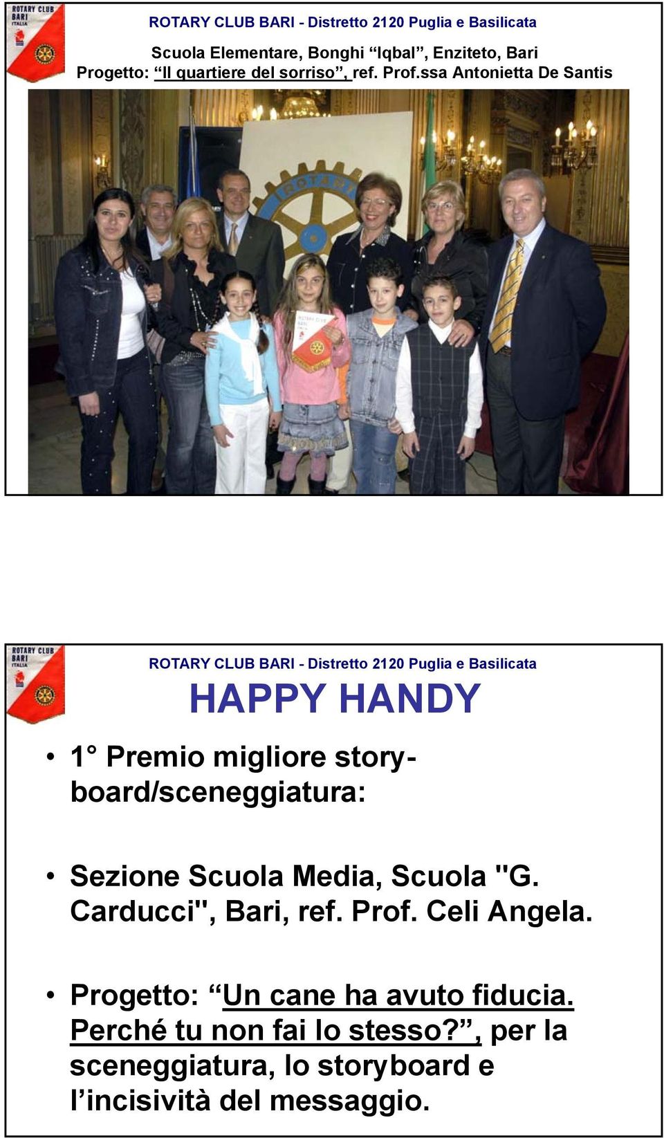 Media, Scuola "G. Carducci", Bari, ref. Prof. Celi Angela.
