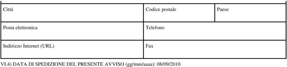 4) DATA DI SPEDIZIONE