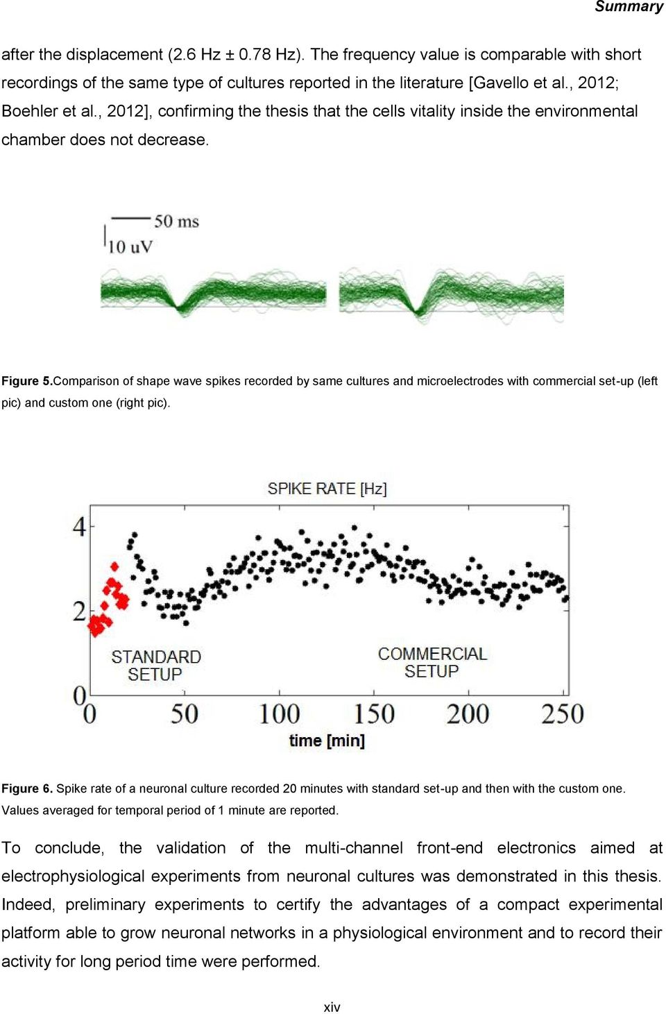 Comparison of shape wave spikes recorded by same cultures and microelectrodes with commercial set-up (left pic) and custom one (right pic). Figure 6.