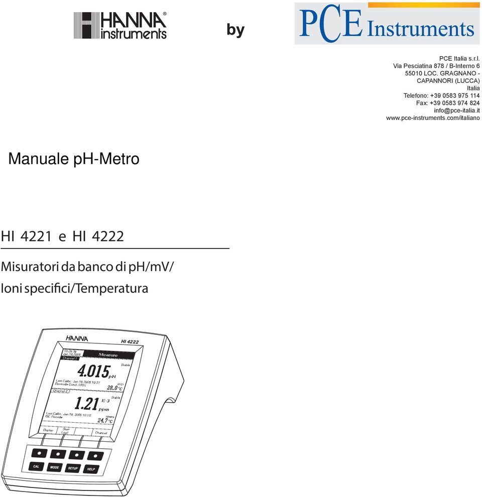 +39 0583 974 824 info@pce-italia.it www.pce-instruments.