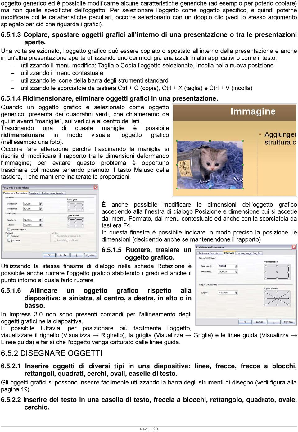 riguarda i grafici). 6.5.1.3 Copiare, spostare oggetti grafici all interno di una presentazione o tra le presentazioni aperte.