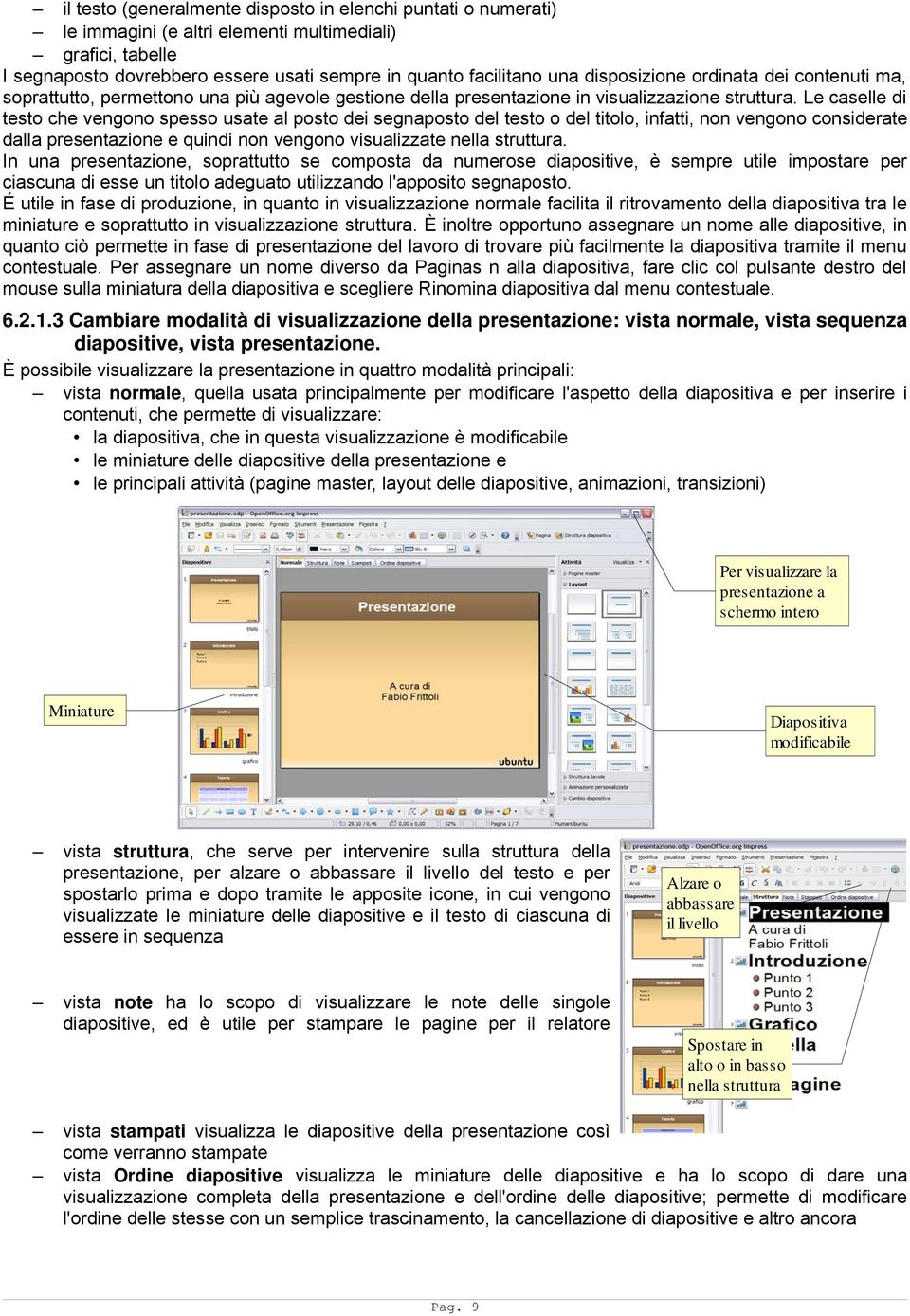 Le caselle di testo che vengono spesso usate al posto dei segnaposto del testo o del titolo, infatti, non vengono considerate dalla presentazione e quindi non vengono visualizzate nella struttura.