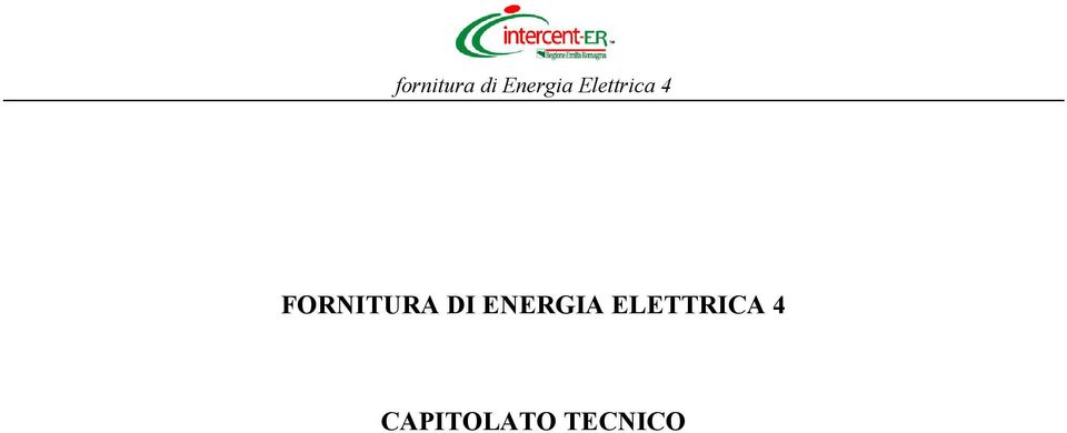 FORNITURA DI ENERGIA