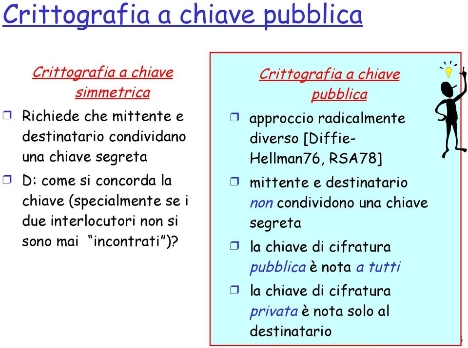 la chiave (specialmente se i due interlocutori non si sono mai incontrati )?