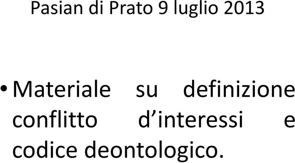 definizione conflitto d