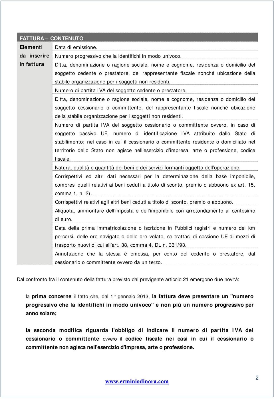 per i soggetti non residenti. Numero di partita IVA del soggetto cedente o prestatore.