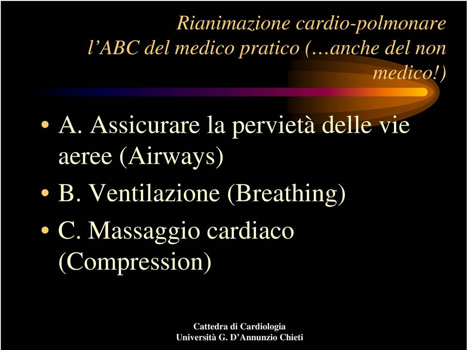 Assicurare la pervietà delle vie aeree (Airways)