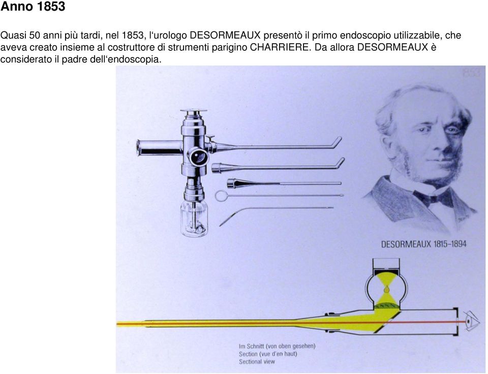 presentò il primo endoscopio utilizzabile, che aveva creato insieme al costruttore di