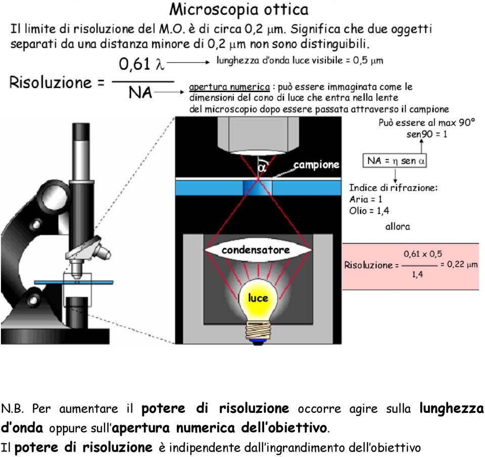 apertura numerica dell obiettivo.