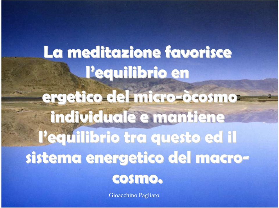 individuale e mantiene l equilibrio tra