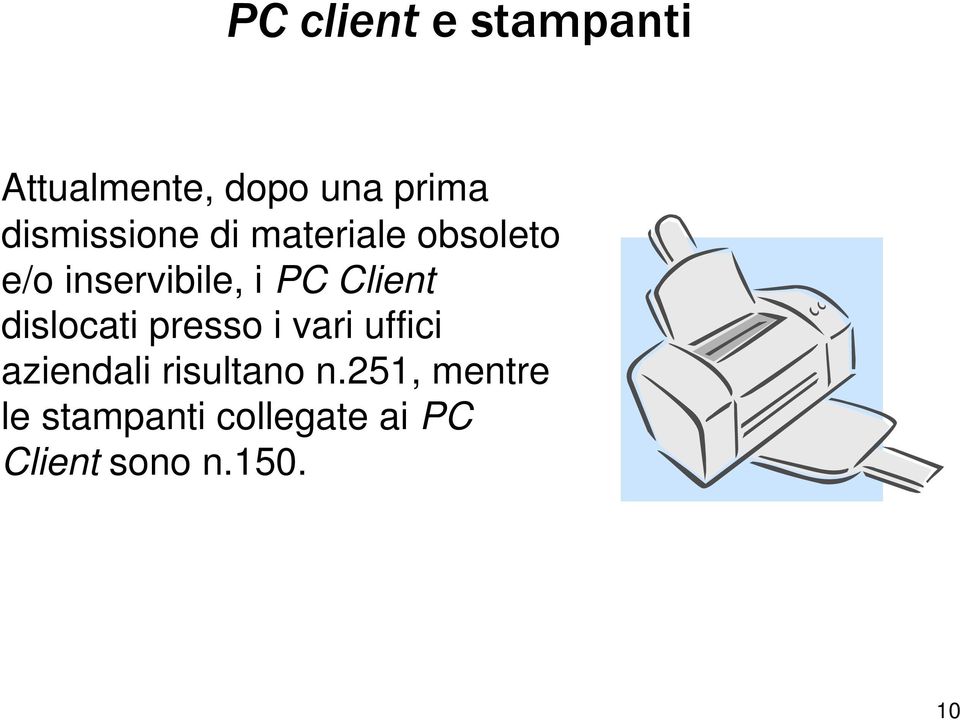 Client dislocati presso i vari uffici aziendali