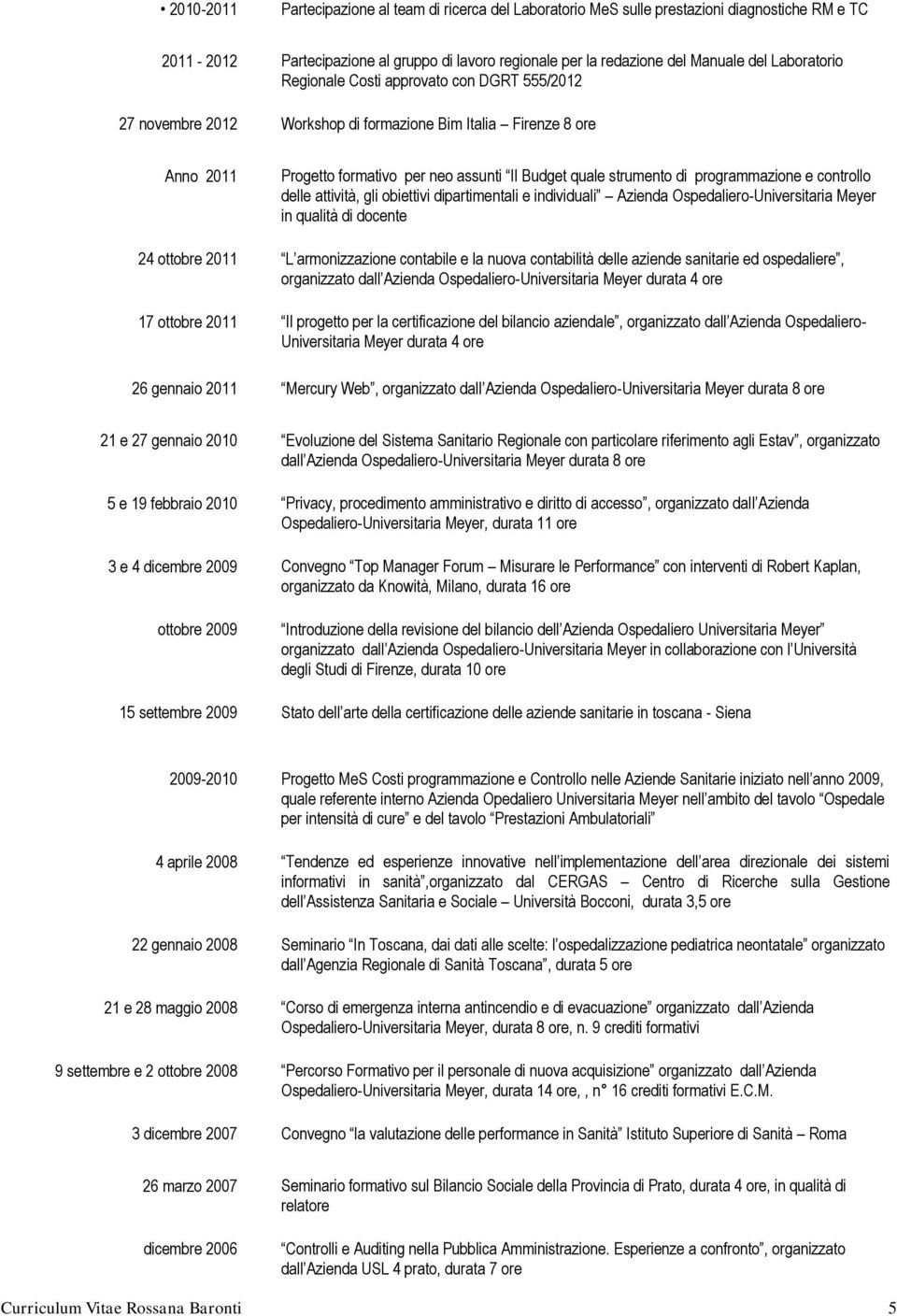 controllo delle attività, gli obiettivi dipartimentali e individuali Azienda Ospedaliero-Universitaria Meyer in qualità di docente 24 ottobre 2011 L armonizzazione contabile e la nuova contabilità