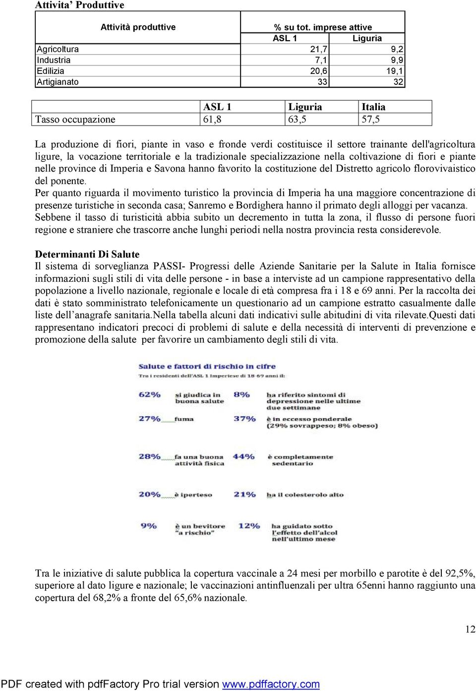 fronde verdi costituisce il settore trainante dell'agricoltura ligure, la vocazione territoriale e la tradizionale specializzazione nella coltivazione di fiori e piante nelle province di Imperia e